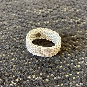 Tiffany Sommerset silver mesh ring.